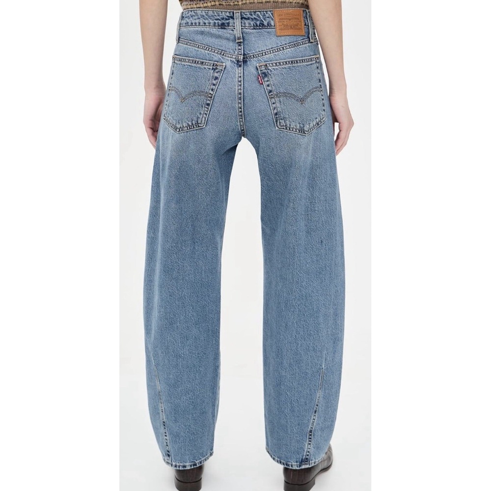 Levi's Jeans Baggy Dad Barrel Womens 33 Medium Wash NWT Premium Denim Mid Rise